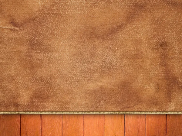Old stained paper sheet on wooden background — Stock Photo, Image