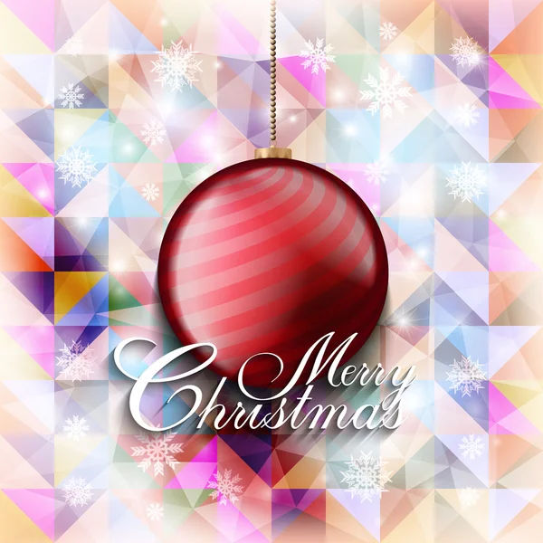 Christmas bauble on abstract background — Stock Vector