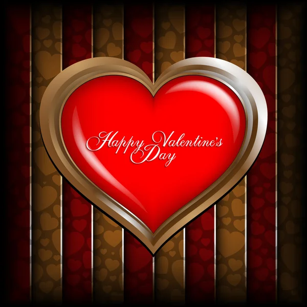 Carte Saint-Valentin - coeur sur fond abstrait — Image vectorielle