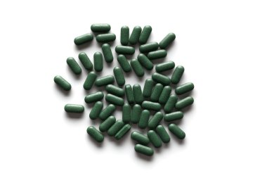 Yeşil beyaz zemin üzerine Tablet