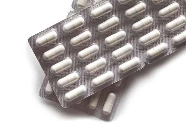 Medicamento - cápsulas blancas — Foto de Stock