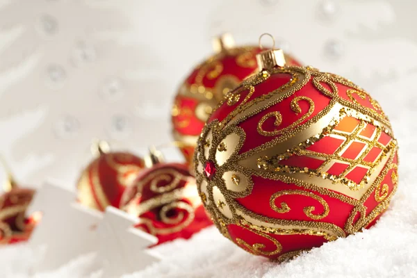 Boules de Noël rouges — Photo