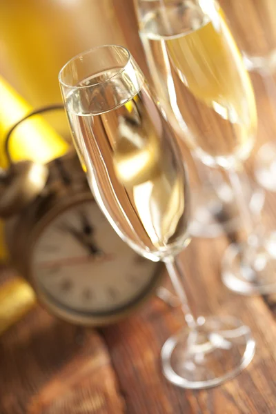 Nyårsafton - glas champagne — Stockfoto