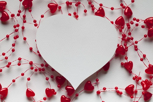 White paper heart — Stockfoto