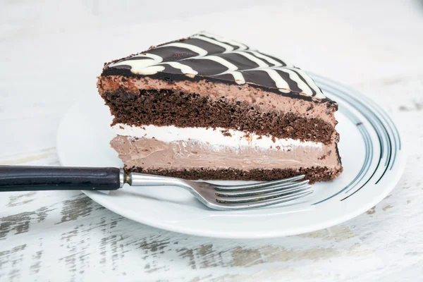Шматочок шоколадного торта — стокове фото