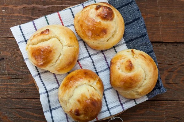 Homemade small bread with butter — Stock Photo, Image