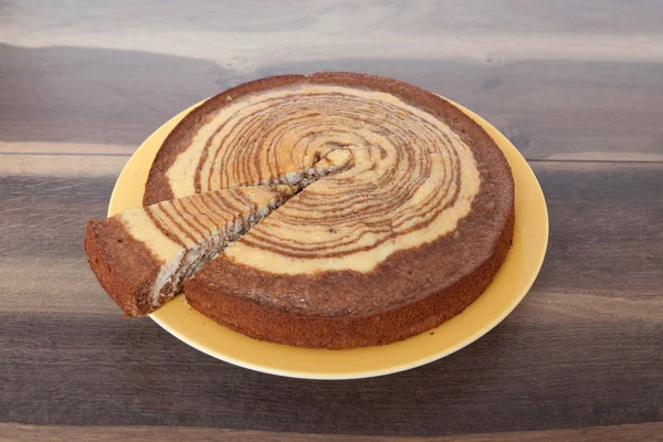 Bolo de zebra - Receitas caseiras — Fotografia de Stock