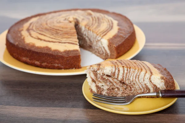 Zebra торт - домашние рецепты — стоковое фото