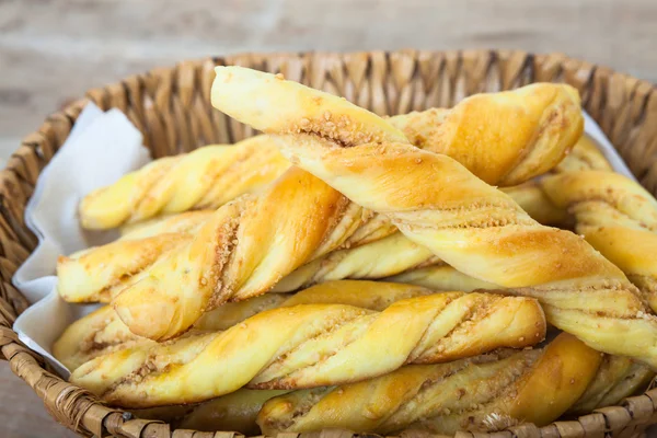 Bread sticks with penaut — Stock Photo, Image