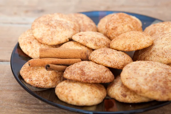 Snickerdoodle cookies with cinnamon — Stock Photo, Image