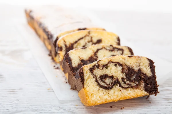 Marble cake - Homemade sweet dessert — Stock Photo, Image