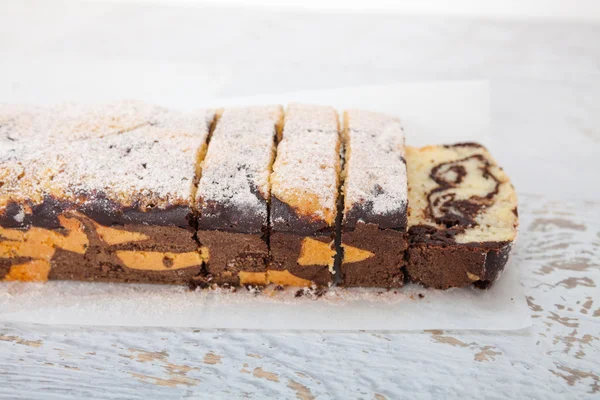 大理石蛋糕-自制的甜点心 — 图库照片