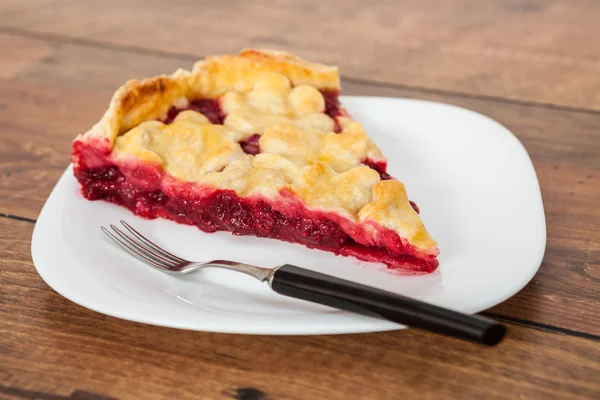 Tarte aux cerises sucrée maison — Photo