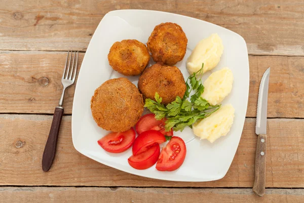 Breaded and fried meat — Stock Photo, Image
