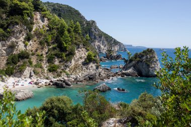 güzel plaj manzarası, parga - Yunanistan.