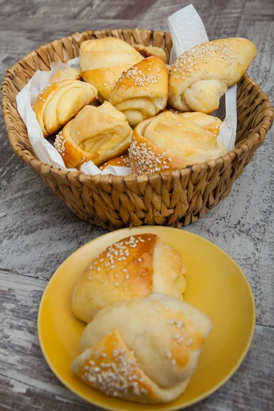 Fresh beakied small snacks — Stock Photo, Image