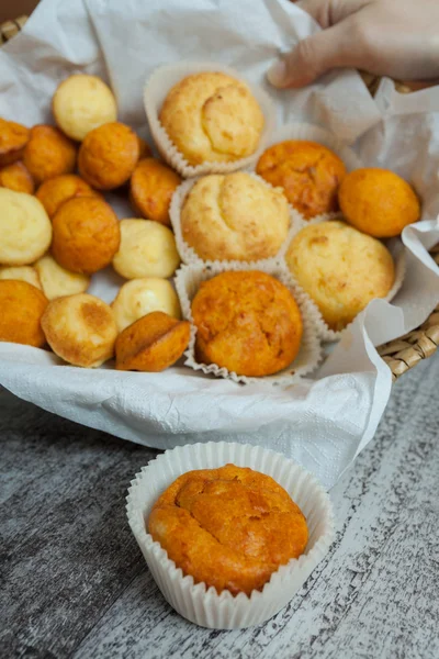 Homemade cheese muffins — Stock Photo, Image