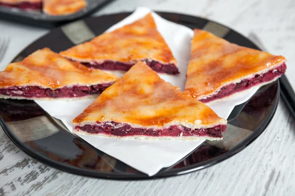 Torta de cereja caseira — Fotografia de Stock