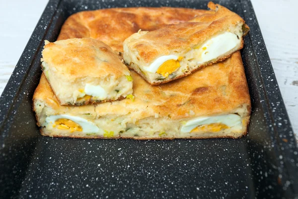 Homemade Egg Pie — Stock Photo, Image