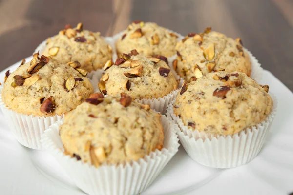 Hazelnut and Walnut Muffins — Stock Photo, Image