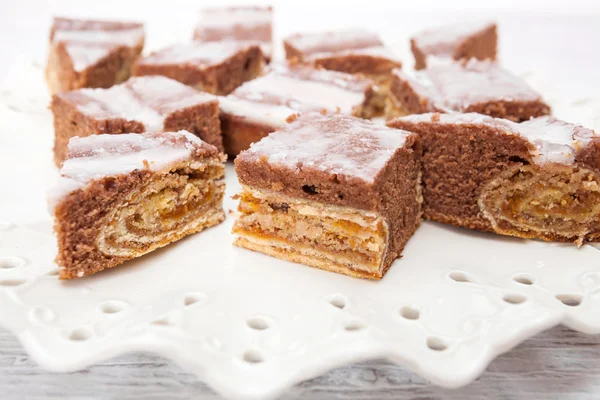 Rotoli di cioccolato fatti in casa Dessert — Foto Stock