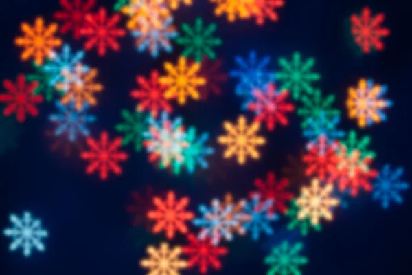 Snow shape bokeh light background blurry — Stock Photo, Image