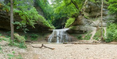 Turist vardır bir şelale, Batı Kafkasya, Rusya Federasyonu