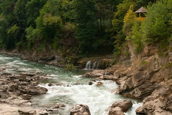 Mountain river Belaya, Russia, Western Caucasus — Stock Photo, Image