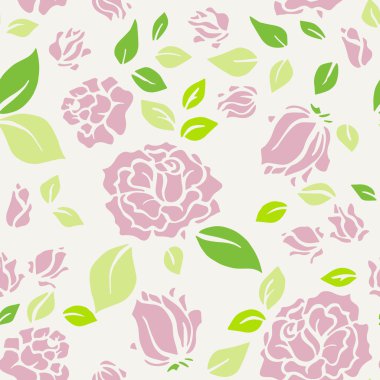 Eski püskü şık gül desen ve sorunsuz arka plan.