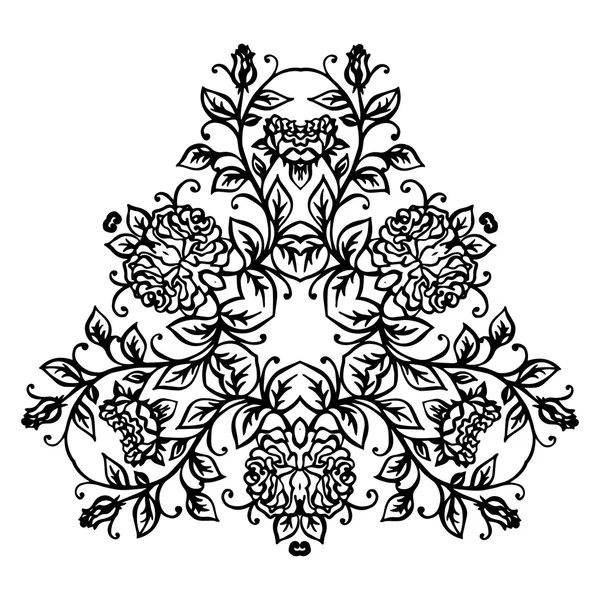 Ensemble de motifs floraux abstraits isolés . — Image vectorielle
