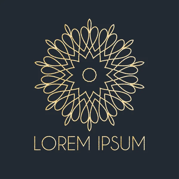 Kaligrafi tasarım öğesi. Altın Marka