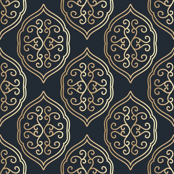 Golden seamless pattern. — Stock Vector