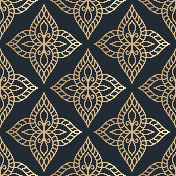 Golden seamless pattern. — Stock Vector