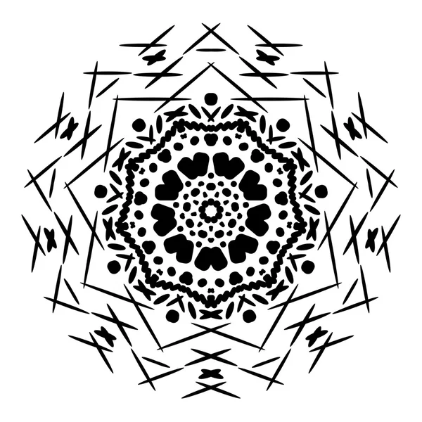 Abstracte geïsoleerde mandala sieraad. — Stockvector