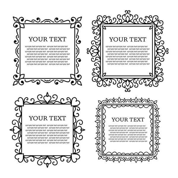 Vintage calligraphic floral frame. — Stock Vector