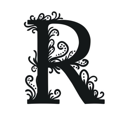 Stilize kaligrafi R