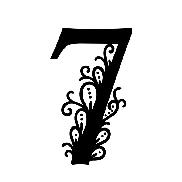 Stiliserade kalligrafiska 7. — Stock vektor