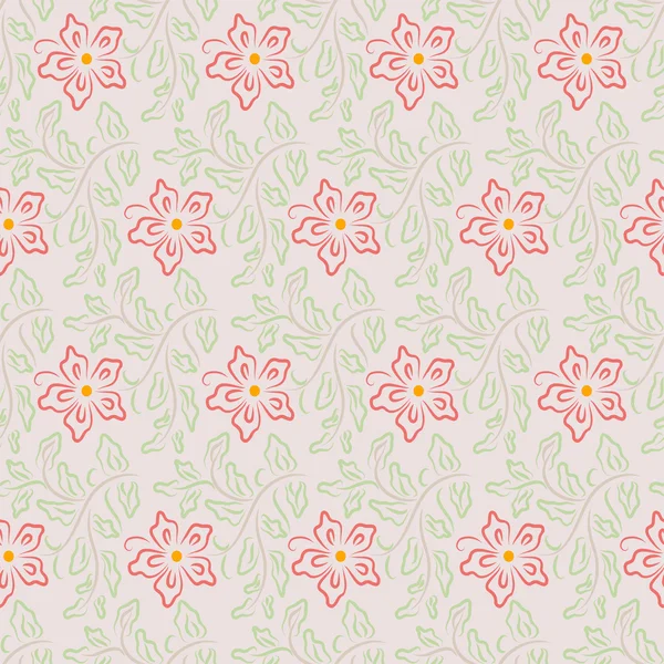 Seamless flowers pattern — Stock Vector