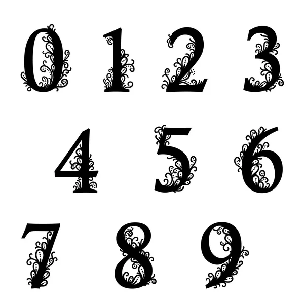 Set of numbers — Stock Vector