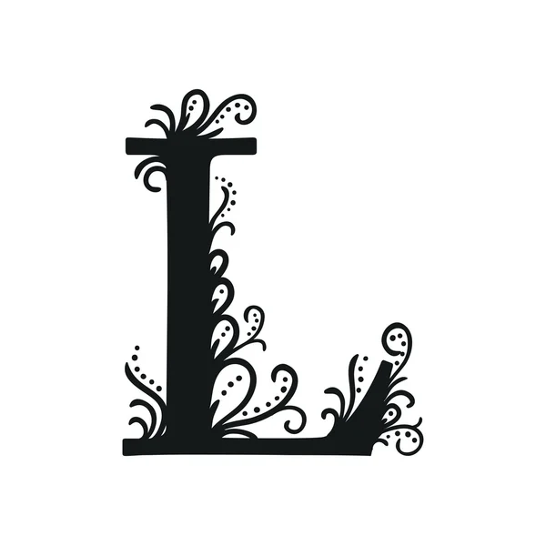 Stilisiertes kalligrafisches l — Stockvektor