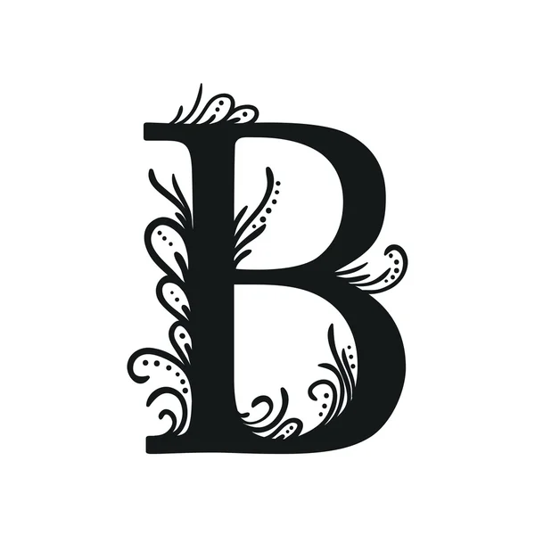 Stylized calligraphic B. — Stock Vector