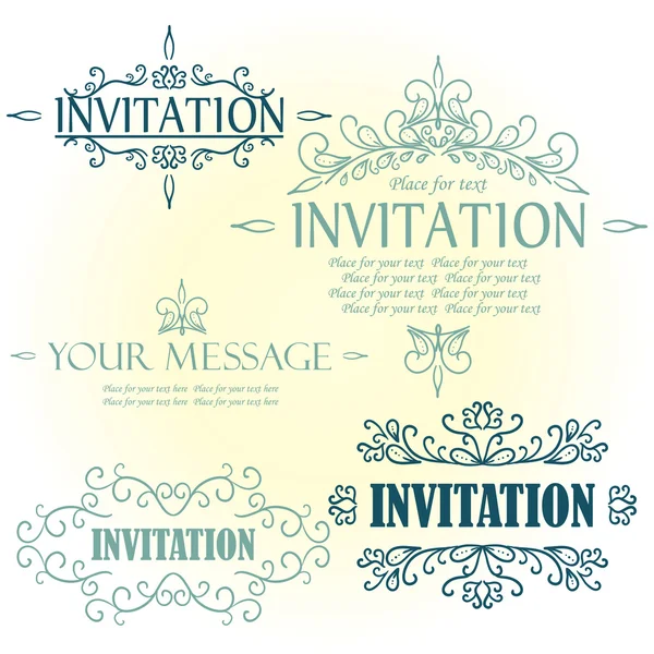 Menu or Invitation. — Stock Vector