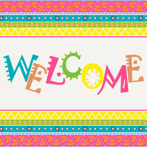 Welcome card — Stock Vector