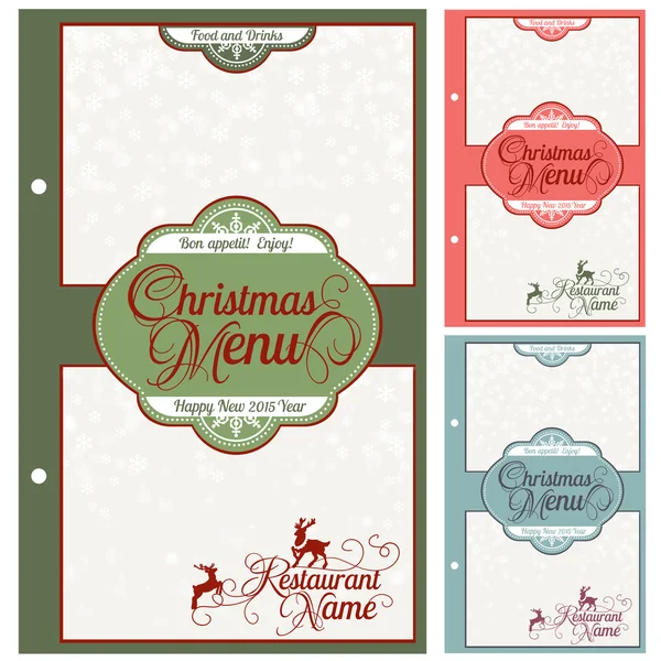 Special Christmas festive menu — Stock Vector