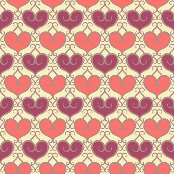 Pattern with hearts — Stock Vector