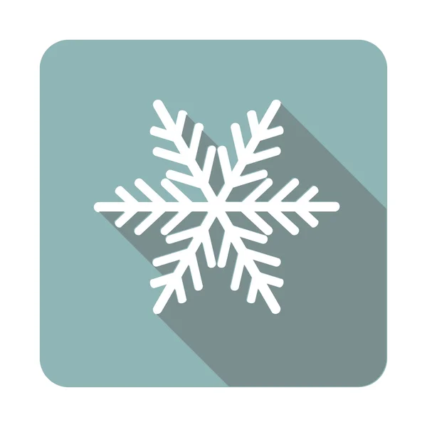 Flat Christmas icon snowflake. — Stock Vector