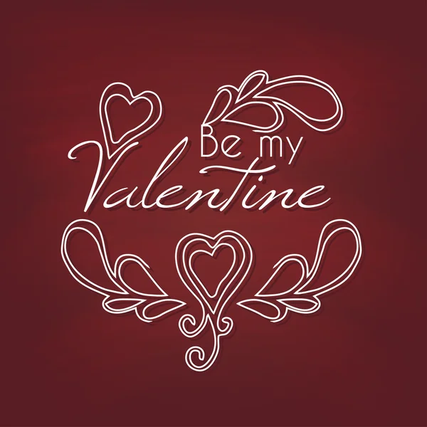 Be my Valentine card — Stock Vector