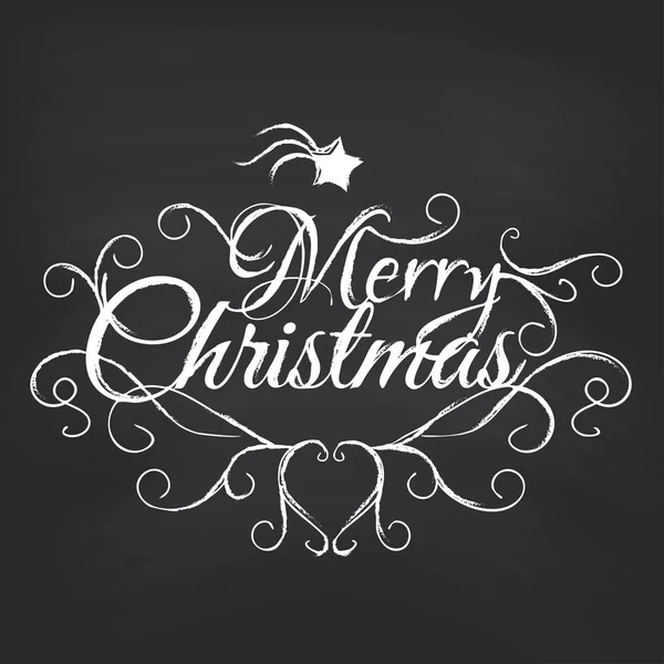 Merry Christmas on blackboard — Stock Vector