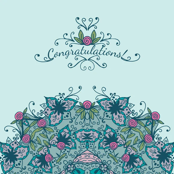Carte de félicitations décoratives — Image vectorielle