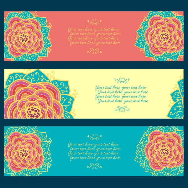 Abstract floral banners — Stockvector